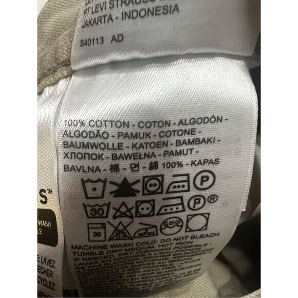 Levi 559 Relaxed Straight Fit Sz 36/31 Tan/Beige - Picture 4 of 7